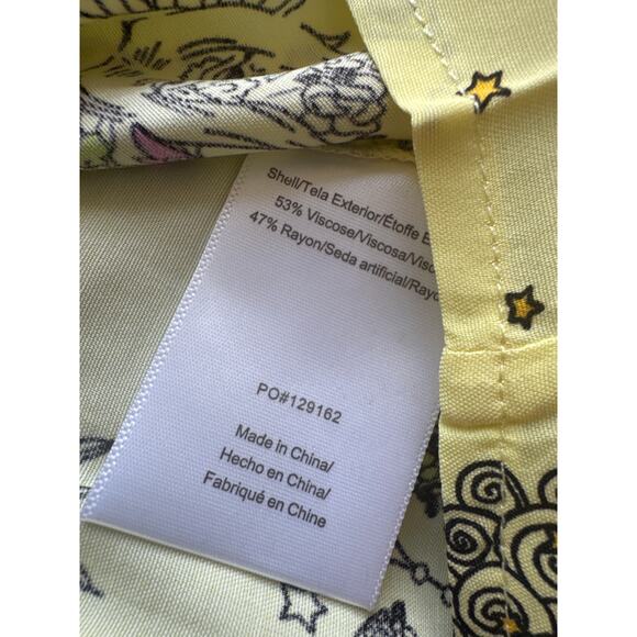 ModCloth Genuine Self Sleeveless Blouse Yellow Astrology Zodiac Women Sz XS NWT - Picture 6 of 8